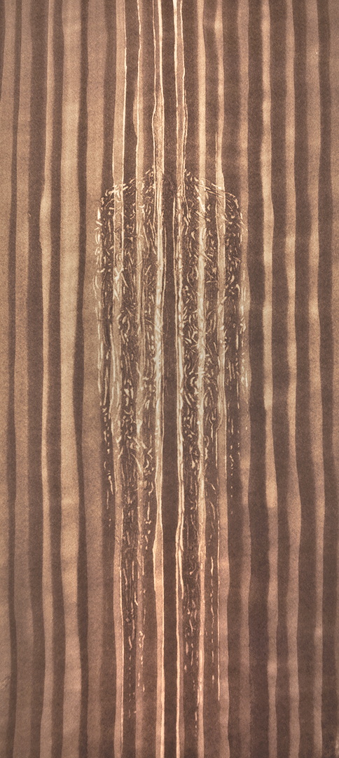 S002 - Brou de noix sur papier, 29cm x 59cm